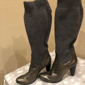 Francesco Morichetti knit heeled boots size 40